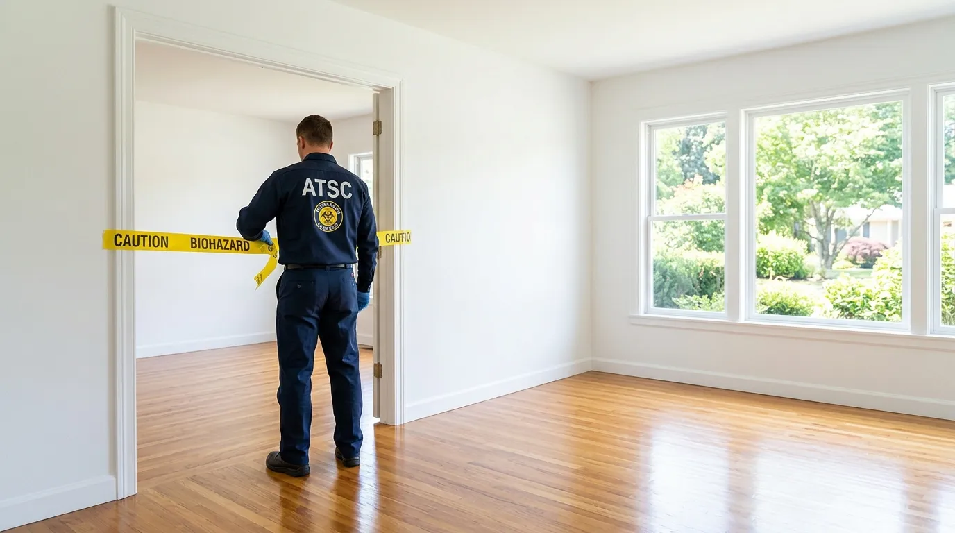 Certified biohazard cleanup crew performing Trauma Scene Cleanup in Shaw